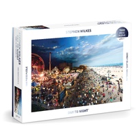 Galison Jigsaw Puzzle 1500 Piece Stephen Wilkes Coney Island Day to Night