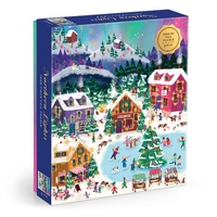 Galison Jigsaw Puzzle 1000 Piece Joy Laforme Northern Lights Foil