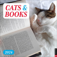 2024 Calendar Cats & Books Square Wall Andrews McMeel AM43291