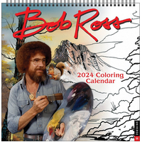 2024 Calendar Bob Ross Coloring Square Wall Andrews McMeel AM43710