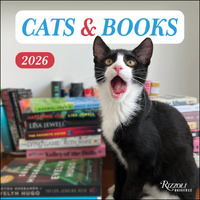 2026 Calendar Cats & Books Square Wall, Rizzoli Universe AM48326