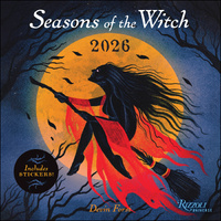 2026 Calendar Seasons of the Witch with Stickers Square Wall, Rizzoli Universe AM48661