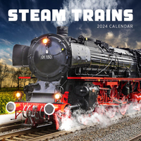 2022 Calendar Steam Trains Square Wall by Paper Pocket 18169