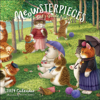 2024 Calendar Meowsterpieces Square Wall Andrews McMeel AM70258