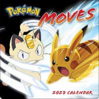 2027 Calendar Pokemon Moves Square Wall, Abrams AM92458