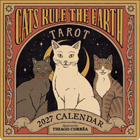 2027 Calendar Cats Rule the Earth Tarot Square Wall, Abrams AM92830