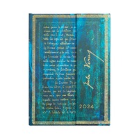2024 Diary Verne Twenty Thousand Leagues Midi Week-at-a-Time Vert. Paperblanks