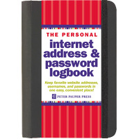 Peter Pauper Press The Personal Internet Address & Password Logbook Black 303257