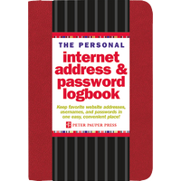 Peter Pauper Press The Personal Internet Address & Password Logbook Red 308146