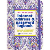 Peter Pauper Press The Personal Internet Address & Password Logbook Silk 319067