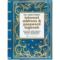 Peter Pauper Press Internet Address & Password Logbook Large Format Celestial 320506