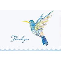 Peter Pauper Press Boxed Thank you Note Cards - Watercolour Hummingbird 323149