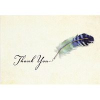 Peter Pauper Press Boxed Thank you Note Cards - Watercolour Quill 324597