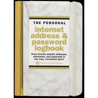 Peter Pauper Press The Personal Internet Address & Password Logbook Marble, 324719