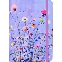 2024 Diary Lavender Wildflowers 13x18cm Week to View, Peter Pauper Press 340405