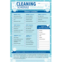 Peter Pauper Press Note Pad Cleaning Schedule Checklist, 345981