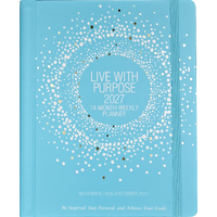 2027 14-Month Planner Peter Pauper Press Live with Purpose 22x28cm Week to View, 346995