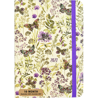 2027 16-Month Planner Peter Pauper Press Amethyst Butterflies Compact Week to View, 347329