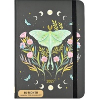 2027 16-Month Planner Peter Pauper Press Luna Moth Compact Week to View, 347428