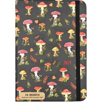2027 16-Month Planner Peter Pauper Press Mushrooms Compact Week to View, 347435