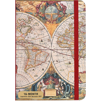 2027 16-Month Planner Peter Pauper Press Old World Compact Week to View, 347442