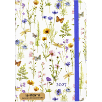 2027 16-Month Planner Peter Pauper Press Wildflower Garden Compact Week to View, 347473