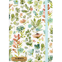 2027 16-Month Planner Peter Pauper Press Floral Watercolor Compact Week to View, 347503