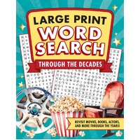 Peter Pauper Press Large Print Word Search - Through The Decades 348777