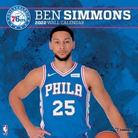 2022 Calendar NBA Philadelphia 76Ers Ben Simmons Square Wall by Turner L87277