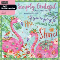 2022 Calendar Simply Grateful Square Wall by Wells St L18179
