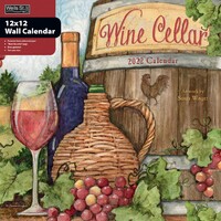 2022 Calendar Wine Cellar Square Wall by Wells St L18216