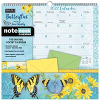 2022 Calendar Butterflies Note Nook by Wells St L18346