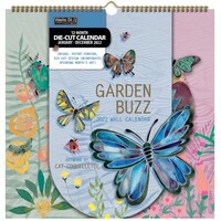 2022 Calendar Garden Buzz Die-Cut Spiral Square Wall by Wells St L22022