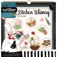 2022 Calendar Kitchen Whimsy Die-Cut Spiral Square Wall by Wells St L22398