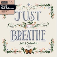 2022 Calendar Just Breathe Square Wall by Wells St L22404