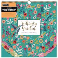 2024 Calendar Whimsy Garden Die-Cut Wall, Wells St. by Lang L29861