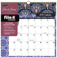 2024 Calendar Flora & Fauna by Heather Dutton File-It Square Wall, WSBL L30119