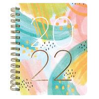 2022 Diary Painted Strokes 18-Month Medium Weekly/Monthly Desk Planner GF98905