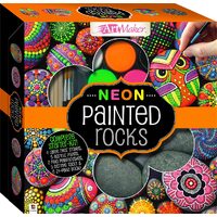 Art Maker: Neon Painted Rocks Deluxe Kit