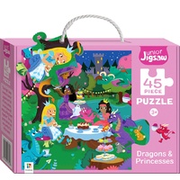45 Piece Junior Jigsaw Puzzle: Dragons & Princesses 