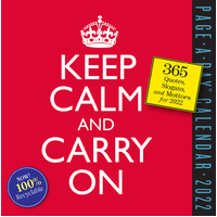 2022 Calendar Keep Calm and Carry On Page-A-Day Boxed by Workman W12492