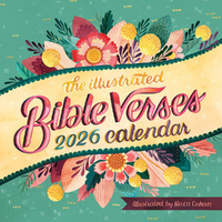 2026 Calendar The Illustrated Bible Verses Square Wall, Workman