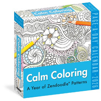 2026 Calendar Calm Coloring Page-A-Day Boxed, Workman