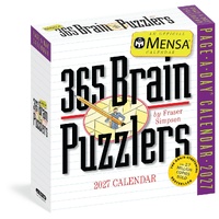 2027 Calendar Page-A-Day Mensa 365 Brain Puzzlers Day-to-Day Boxed, Workman