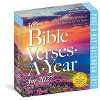 2027 Calendar Page-A-Day 365 Bible Verses-A-Year Day-to-Day Boxed, Workman