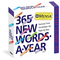 2027 Calendar Page-A-Day Mensa 365 New Words-A-Year Day-to-Day Boxed, Workman