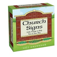 2022 Calendar Church Signs Day-to-Day Boxed by Andrews McMeel AM64842