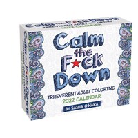 2022 Calendar Calm the F*ck Down Coloring Day-to-Day Boxed by Andrews McMeel