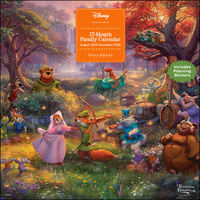 2026 Calendar Thomas Kinkade Disney Dreams 17-Month Family with Stickers Square Wall, Andrews McMeel AM96751