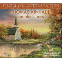 2026 Calendar Thomas Kinkade Special Collector's Edition Simpler Times with Scripture Deluxe Wall, Andrews McMeel AM96843